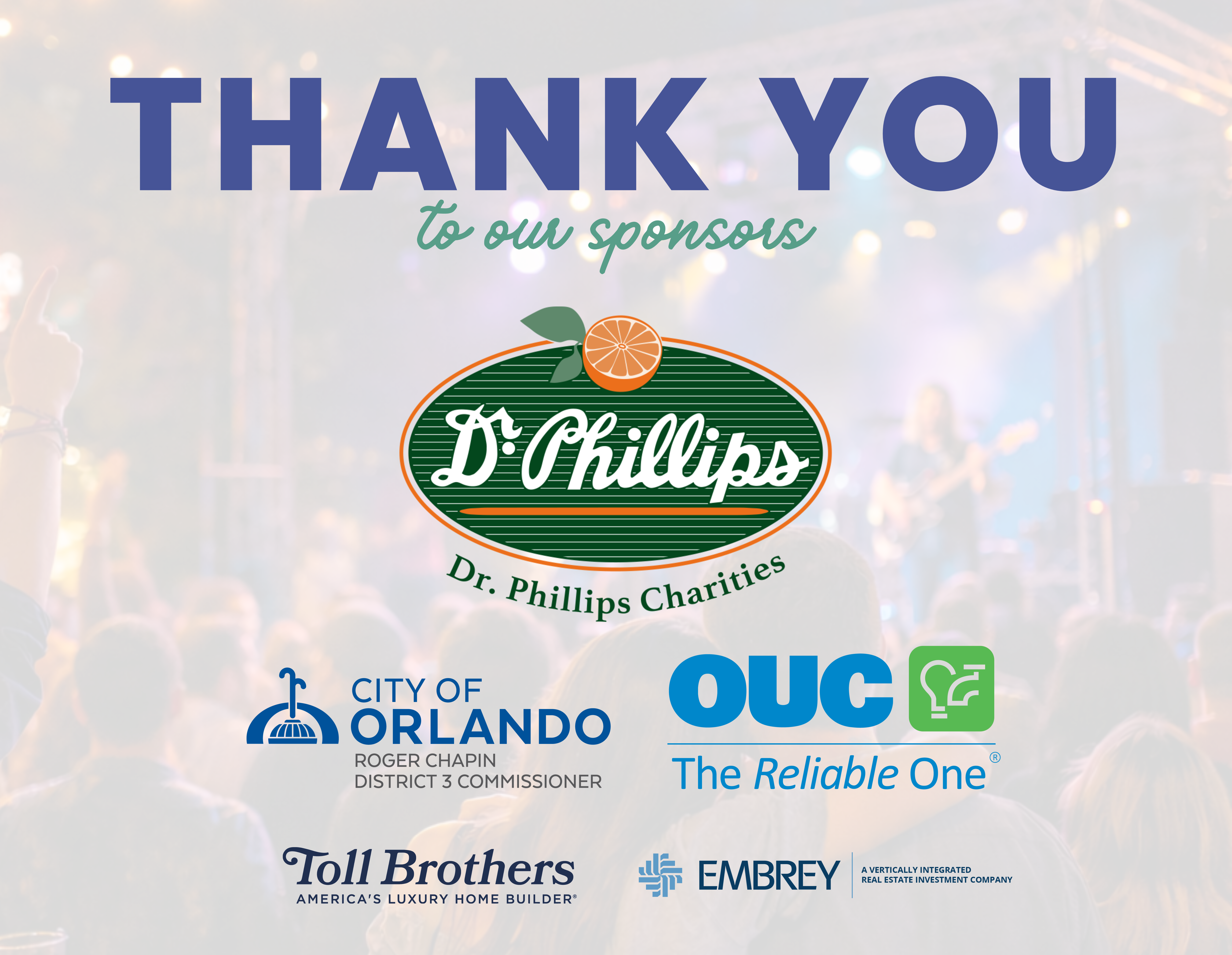 Thank you sponsors