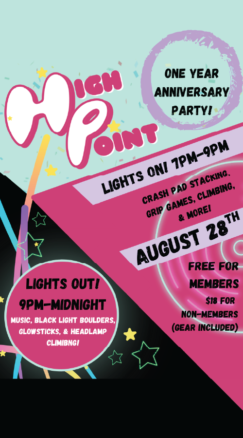 High Point Climbing Anniversary Party